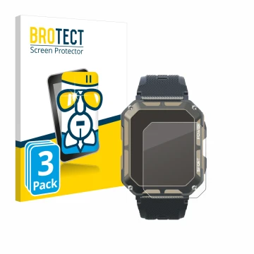 Vorderseite einer Produktverpackung mit dem Markenlogo BROTECT. Daneben ist das Gerät Blackview C20Pro 1.83