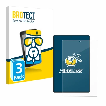 Vorderseite einer Produktverpackung mit dem Markenlogo BROTECT. Daneben ist das Gerät Simplori M107 mit dem zugehörigen Displa