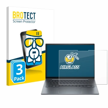 Vorderseite einer Produktverpackung mit dem Markenlogo BROTECT. Daneben ist das Gerät HP Dragonfly G4 Non-Touch mit dem zugehö