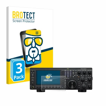 Vorderseite einer Produktverpackung mit dem Markenlogo BROTECT. Daneben ist das Gerät Kenwood TS-890S mit dem zugehörigen Disp