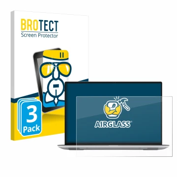 Vorderseite einer Produktverpackung mit dem Markenlogo BROTECT. Daneben ist das Gerät Dell Precision 5480 Non-Touch mit dem zu