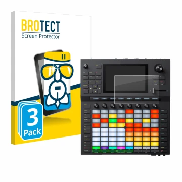 Vorderseite einer Produktverpackung mit dem Markenlogo BROTECT. Daneben ist das Gerät Akai Force mit dem zugehörigen Displaysc