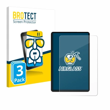 Vorderseite einer Produktverpackung mit dem Markenlogo BROTECT. Daneben ist das Gerät Honor Pad 9 mit dem zugehörigen Displays