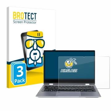 Vorderseite einer Produktverpackung mit dem Markenlogo BROTECT. Daneben ist das Gerät Wortmann Terra Mobile 360-13U mit dem zu