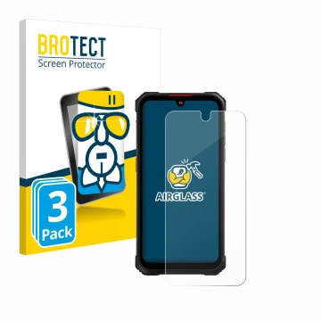Vorderseite einer Produktverpackung mit dem Markenlogo BROTECT. Daneben ist das Gerät Hotwav Cyber 9 Pro mit dem zugehörigen D