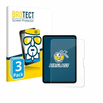 Vorderseite einer Produktverpackung mit dem Markenlogo BROTECT. Daneben ist das Gerät Apple iPad Pro 11