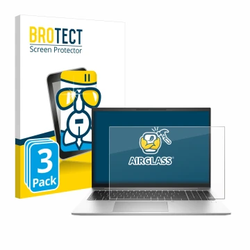 Vorderseite einer Produktverpackung mit dem Markenlogo BROTECT. Daneben ist das Gerät HP EliteBook 865 G10 mit dem zugehörigen