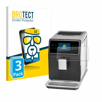 Vorderseite einer Produktverpackung mit dem Markenlogo BROTECT. Daneben ist das Gerät WMF Perfection 840L mit dem zugehörigen 