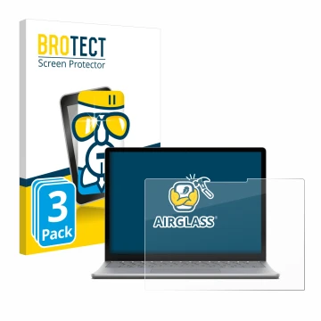 Vorderseite einer Produktverpackung mit dem Markenlogo BROTECT. Daneben ist das Gerät Microsoft Surface Laptop 6 15