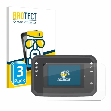 Vorderseite einer Produktverpackung mit dem Markenlogo BROTECT. Daneben ist das Gerät Honda CB650R TFT Display mit dem zugehör