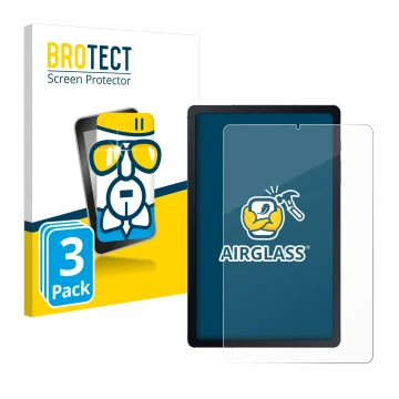 Vorderseite einer Produktverpackung mit dem Markenlogo BROTECT. Daneben ist das Gerät Samsung Galaxy Tab S6 Lite WiFi 2024 mit