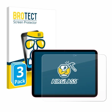 Vorderseite einer Produktverpackung mit dem Markenlogo BROTECT. Daneben ist das Gerät Apple iPad 10.9