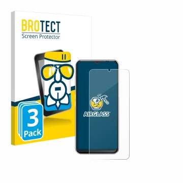 Vorderseite einer Produktverpackung mit dem Markenlogo BROTECT. Daneben ist das Gerät Emporia ME.6 mit dem zugehörigen Display