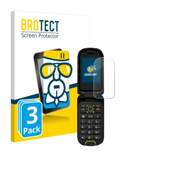 Vorderseite einer Produktverpackung mit dem Markenlogo BROTECT. Daneben ist das Gerät Hammer Bow LTE mit dem zugehörigen Displ