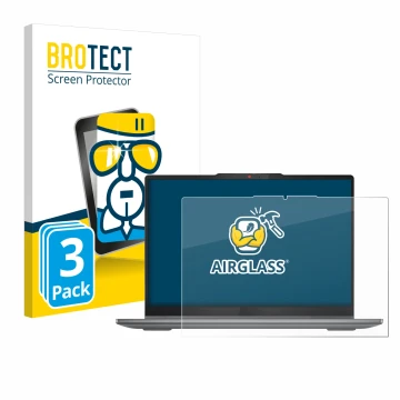 Vorderseite einer Produktverpackung mit dem Markenlogo BROTECT. Daneben ist das Gerät Lenovo IdeaPad 5 2-in-1 14AHP9 mit dem z