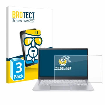 Vorderseite einer Produktverpackung mit dem Markenlogo BROTECT. Daneben ist das Gerät Acer Swift X 14 SFX14-72G Non-Touch mit 