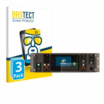 Vorderseite einer Produktverpackung mit dem Markenlogo BROTECT. Daneben ist das Gerät Behringer X32 Rack mit dem zugehörigen D