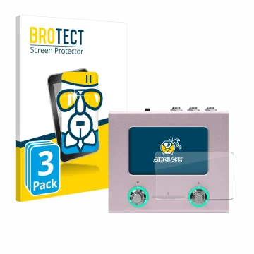 Vorderseite einer Produktverpackung mit dem Markenlogo BROTECT. Daneben ist das Gerät Hotone Ampero Mini mit dem zugehörigen D