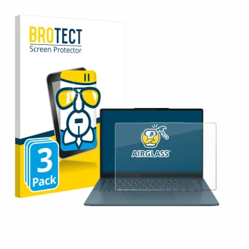 Vorderseite einer Produktverpackung mit dem Markenlogo BROTECT. Daneben ist das Gerät Lenovo Yoga Pro 7 Gen 9 14