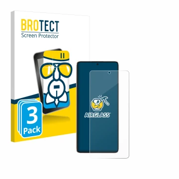 Vorderseite einer Produktverpackung mit dem Markenlogo BROTECT. Daneben ist das Gerät Xiaomi Poco F6 mit dem zugehörigen Displ