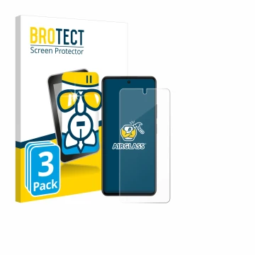 Vorderseite einer Produktverpackung mit dem Markenlogo BROTECT. Daneben ist das Gerät Oppo A79 5G mit dem zugehörigen Displays