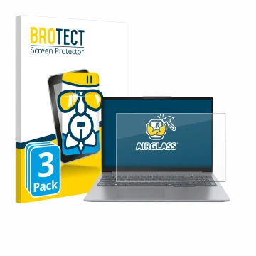 Vorderseite einer Produktverpackung mit dem Markenlogo BROTECT. Daneben ist das Gerät Lenovo ThinkBook 16 Gen 7 mit dem zugehö