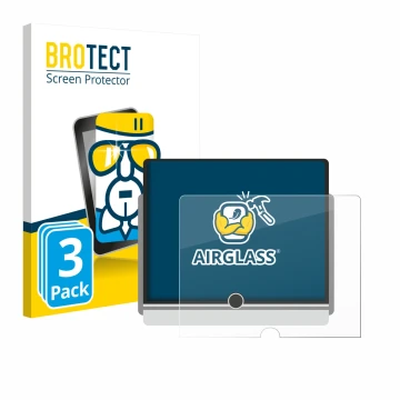 Vorderseite einer Produktverpackung mit dem Markenlogo BROTECT. Daneben ist das Gerät Lexus LBX 2024 mit dem zugehörigen Displ