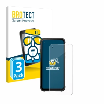 Vorderseite einer Produktverpackung mit dem Markenlogo BROTECT. Daneben ist das Gerät Hammer Blade V mit dem zugehörigen Displ
