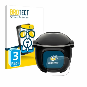 Vorderseite einer Produktverpackung mit dem Markenlogo BROTECT. Daneben ist das Gerät Moulinex Cookeo Touch mit dem zugehörige