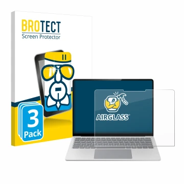 Vorderseite einer Produktverpackung mit dem Markenlogo BROTECT. Daneben ist das Gerät Microsoft Surface Laptop 7 13.8