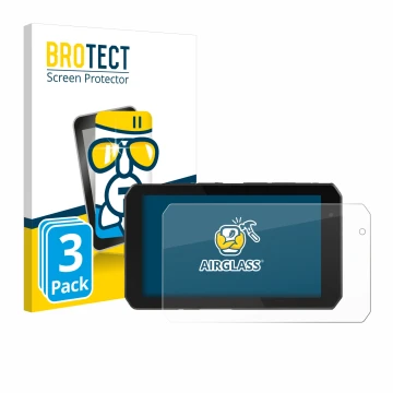 Vorderseite einer Produktverpackung mit dem Markenlogo BROTECT. Daneben ist das Gerät Chigee AIO-5 Play mit dem zugehörigen Di