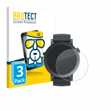Vorderseite einer Produktverpackung mit dem Markenlogo BROTECT. Daneben ist das Gerät Nothing CMF Watch Pro 2 mit dem zugehöri