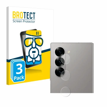 Vorderseite einer Produktverpackung mit dem Markenlogo BROTECT. Daneben ist das Gerät Samsung Galaxy Z Fold 6 5G (NUR Kamerasc