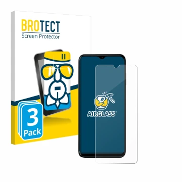 Vorderseite einer Produktverpackung mit dem Markenlogo BROTECT. Daneben ist das Gerät Nokia G60 5G mit dem zugehörigen Display