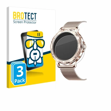 Vorderseite einer Produktverpackung mit dem Markenlogo BROTECT. Daneben ist das Gerät Darmowade Smartwatch 1.2