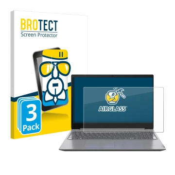 Vorderseite einer Produktverpackung mit dem Markenlogo BROTECT. Daneben ist das Gerät Lenovo 15.6