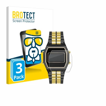 Vorderseite einer Produktverpackung mit dem Markenlogo BROTECT. Daneben ist das Gerät Armitron Rubik mit dem zugehörigen Displ