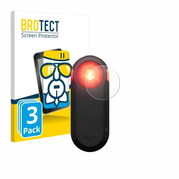 Vorderseite einer Produktverpackung mit dem Markenlogo BROTECT. Daneben ist das Gerät Garmin Varia RTL516 mit dem zugehörigen 