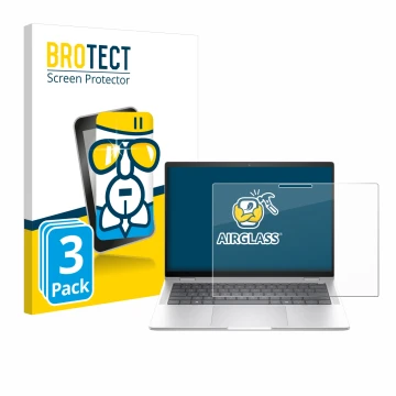 Vorderseite einer Produktverpackung mit dem Markenlogo BROTECT. Daneben ist das Gerät HP EliteBook x360 1040 14 G11 2-in-1 mit