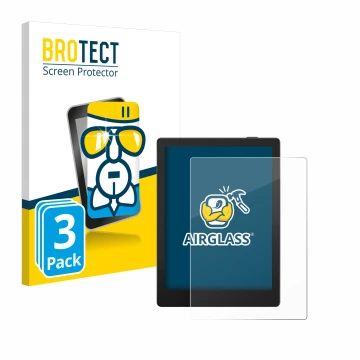 Vorderseite einer Produktverpackung mit dem Markenlogo BROTECT. Daneben ist das Gerät Boox Go 6 mit dem zugehörigen Displaysch