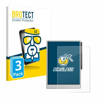 Vorderseite einer Produktverpackung mit dem Markenlogo BROTECT. Daneben ist das Gerät reMarkable Paper Pro mit dem zugehörigen