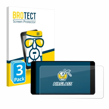 Vorderseite einer Produktverpackung mit dem Markenlogo BROTECT. Daneben ist das Gerät Zontes 350E mit dem zugehörigen Displays