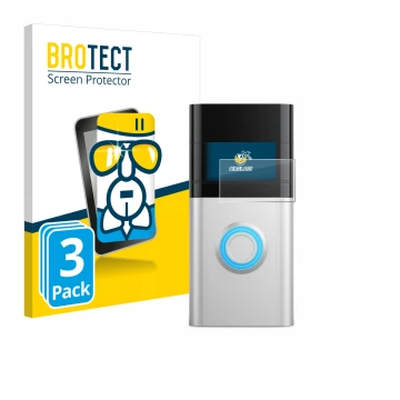 Vorderseite einer Produktverpackung mit dem Markenlogo BROTECT. Daneben ist das Gerät Ring Video Doorbell 3 Plus mit dem zugeh