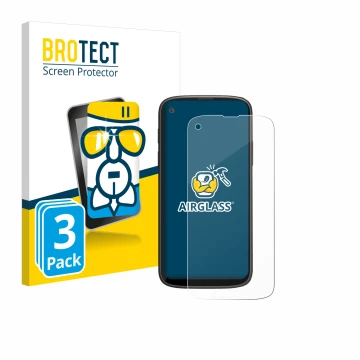 Vorderseite einer Produktverpackung mit dem Markenlogo BROTECT. Daneben ist das Gerät Unihertz Jelly Max mit dem zugehörigen D