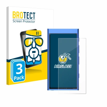 Vorderseite einer Produktverpackung mit dem Markenlogo BROTECT. Daneben ist das Gerät Hiby Digital M300 mit dem zugehörigen Di