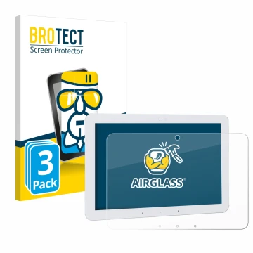 Vorderseite einer Produktverpackung mit dem Markenlogo BROTECT. Daneben ist das Gerät Amazon Echo Hub 8