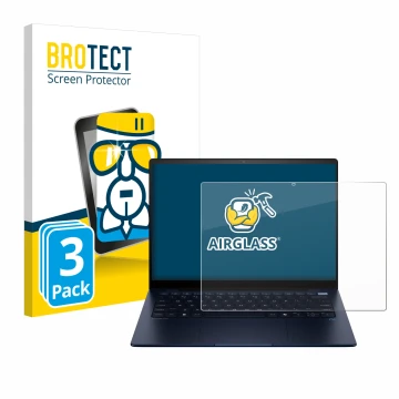 Vorderseite einer Produktverpackung mit dem Markenlogo BROTECT. Daneben ist das Gerät HP EliteBook Ultra 14 G1q mit dem zugehö