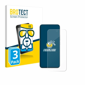 Vorderseite einer Produktverpackung mit dem Markenlogo BROTECT. Daneben ist das Gerät Honor Magic 7 mit dem zugehörigen Displa