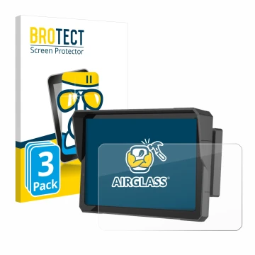 Vorderseite einer Produktverpackung mit dem Markenlogo BROTECT. Daneben ist das Gerät Carpuride W702B Pro 7