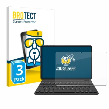 Vorderseite einer Produktverpackung mit dem Markenlogo BROTECT. Daneben ist das Gerät BESTTAB A20 mit dem zugehörigen Displays